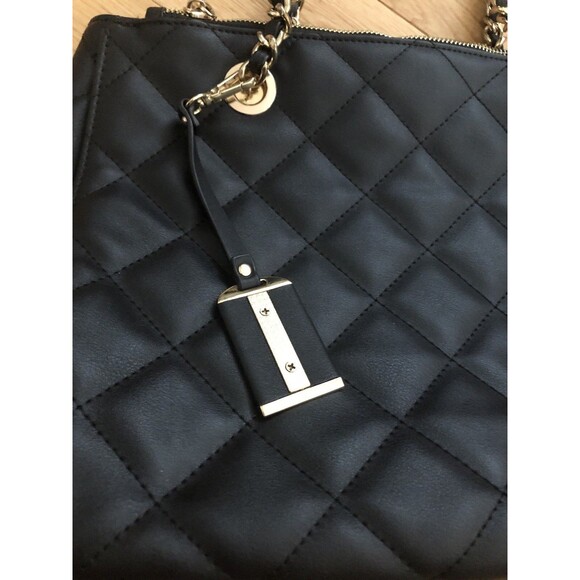 Madison West Womens Handbag Black Leather NWOT Zip Snap Closure - Picture 3 of 10